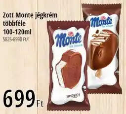 Real Zott Monte jégkrém ajánlat