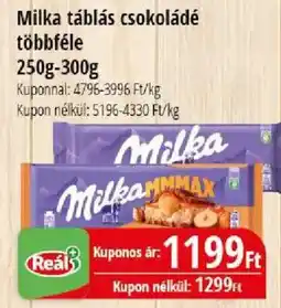 Real Milka táblás csokoládé ajánlat