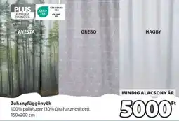 JYSK ZUHANYFÜGGÖNYÖK ajánlat