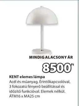 JYSK KENT elemes lámpa ajánlat