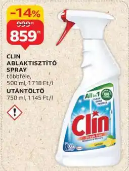 Auchan Clin Ablaktisztító Spray ajánlat