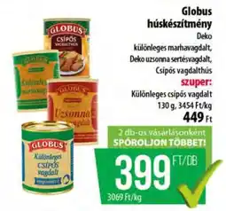 Coop Globus húskszítmény ajánlat