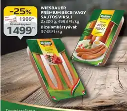 Auchan Wiesbauer Prémium Bécsi vagy Sajtos Virsli ajánlat