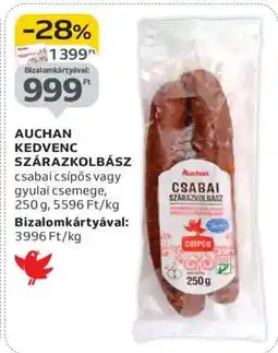 Auchan Auchan Kedvenc Szárazkolbász ajánlat