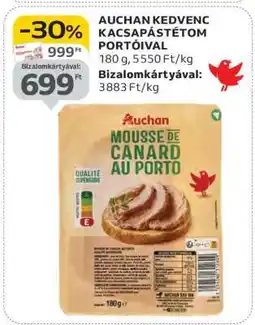 Auchan AUCHAN KEDVENC KACSAPÁSTÉTOM PORTÓIVAL ajánlat