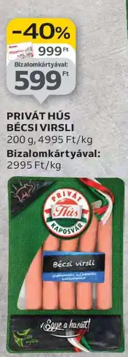 Auchan PRIVÁT HÚS BÉCSI VIRSLI ajánlat