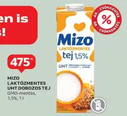 Auchan Mizo Laktózmentes UHT Dobozos Tej ajánlat