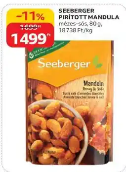 Auchan SEEBERGER PIRÍTOTT MANDULA ajánlat