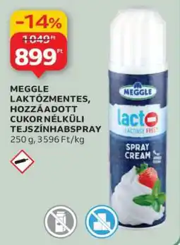 Auchan Meggle Laktózmentes, Hozzáadott Cukor Nélküli Tejszínhabspray ajánlat