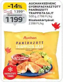 Auchan Auchan Kedvenc Gyorsfagyasztott Panírozott Trappista Sajt ajánlat