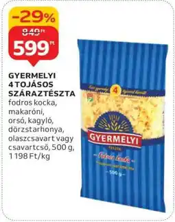 Auchan Gyermelyi 4 tojásos száraztészta ajánlat