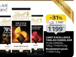 Auchan Lindt Excellence táblás csokoládé ajánlat
