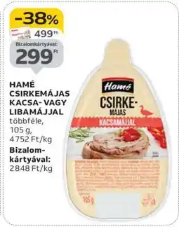 Auchan Hamé Csirkemájas Kacsa- vagy Libamájjál ajánlat