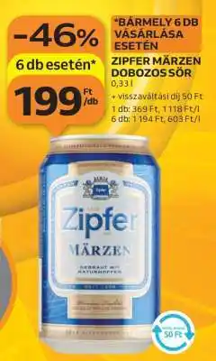 Auchan Zipfer Märzen Dobozos Sör ajánlat