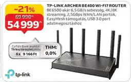 Auchan TP-LINK ARCHER BE400 WI-FI7 ROUTER ajánlat