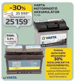 Auchan VARTA MOTORINDÍTÓ AKKUMULÁTOR ajánlat