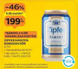 Auchan Zipfer Märzen Dobozos Sör ajánlat