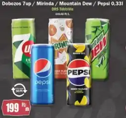 FullDiszkont Dobozos 7up / Mirinda / Mountain Dew / Pepsi ajánlat
