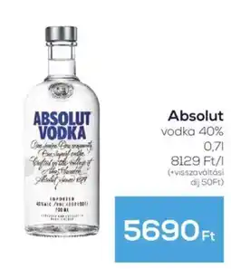 GRoby Absolut vodka 40% ajánlat