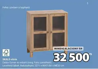 JYSK SKALS vitrin ajánlat