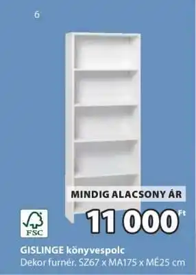JYSK GISLINGE könyvespolc ajánlat