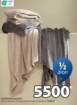 JYSK GULSKOLM polár pléd ajánlat