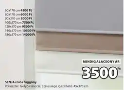 JYSK SENJA ROLÓS FÜGGÖNY ajánlat