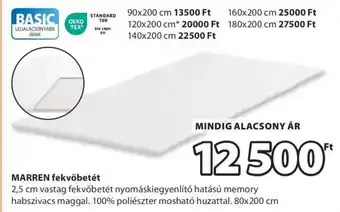JYSK MARREN fekvőbetét ajánlat