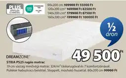 JYSK DREAMZONE STRIA PS25 rugós matrac ajánlat
