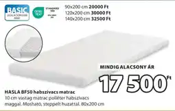 JYSK HASLA BF50 habszivacs matrac ajánlat