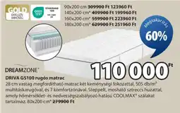 JYSK DREAMZONE DRIVA GS100 rugós matrac ajánlat
