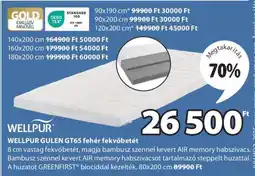 JYSK WELLPUR GULEN GT65 fehér fekvőbetét ajánlat