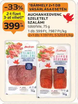 Auchan Auchan Kedvenc szeletelt szalámi ajánlat