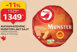 Auchan Auchan Kedvenc munster lágy sajt ajánlat