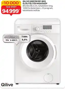Auchan Qilive 600156391 elöltöltős mosógép ajánlat