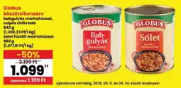 Interspar Globus készételkonzerv ajánlat