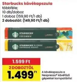 Interspar Starbucks kávékapszula ajánlat