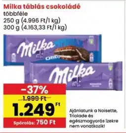 Interspar Milka táblás csokoládé ajánlat