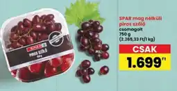 Interspar SPAR mag nélküli piros szőlő csomagolt ajánlat