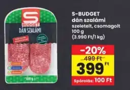 Interspar S-BUDGET dán szalámi ajánlat