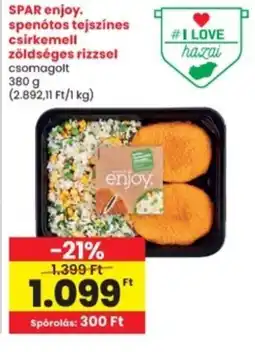 Interspar SPAR enjoy. spenótos tejszínes csirkemell zöldséges rizzsel ajánlat