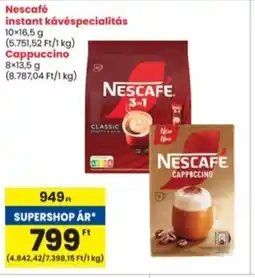 Interspar Nescafé instant kávéspecialitás / Cappuccino ajánlat