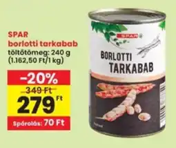 Interspar SPAR borlotti tarkabab ajánlat