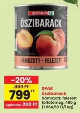 Interspar SPAR Őszibarack ajánlat