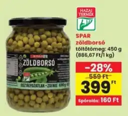 Interspar SPAR zöldborsó ajánlat