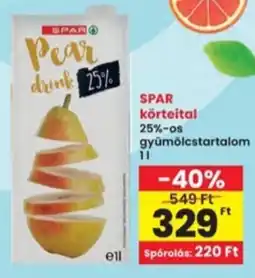 Interspar SPAR körteital ajánlat