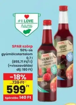 Interspar SPAR szörp ajánlat