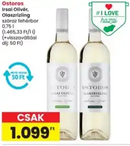 Interspar Ostoros Irsai Olivér, Olaszrizling ajánlat