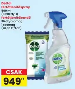 Interspar Dettol fertőtlenítőspray / fertőtlenítőkendő ajánlat