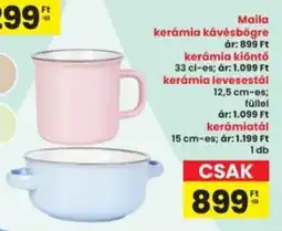 Interspar Maila kerámia kávésbögre / kerámia kiöntő / kerámia levesestál / kerámiatál ajánlat